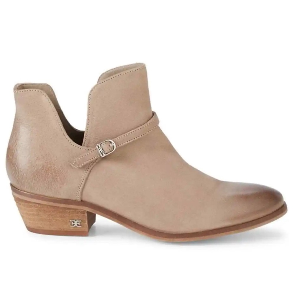 Sam Edelman Palmer Leather Cut-Out Ankle Boots Tan SZ 7.5 - Picture 15 of 15